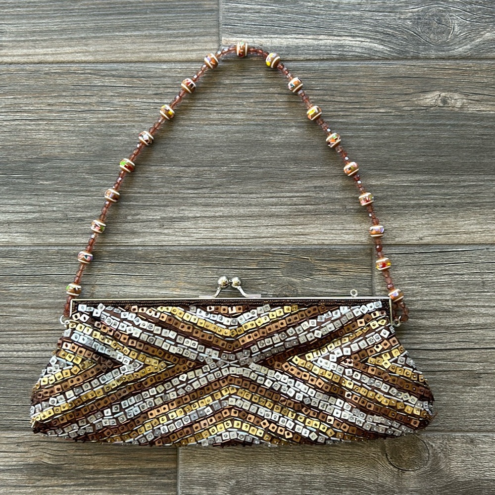 Cato Embellished beaded sequins purse/clutch